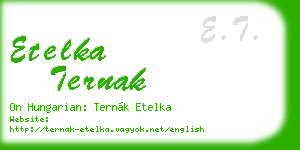 etelka ternak business card