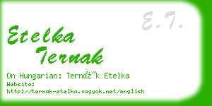 etelka ternak business card